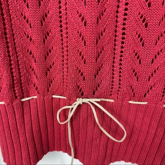 New York & Company Ramie & Cotton Blend Red Brick Knit Sweater Size‎ L - Picture 11 of 11